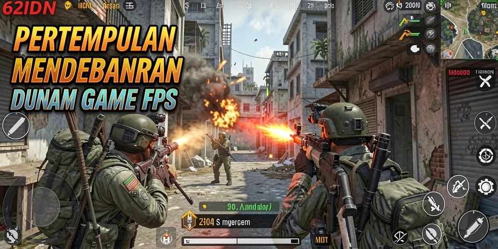 Screenshot menampilkan aksi mendebarkan dalam game FPS.