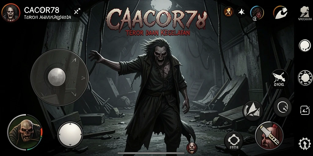Tampilan gameplay mengerikan dalam CACOR78 yang penuh ketegangan.