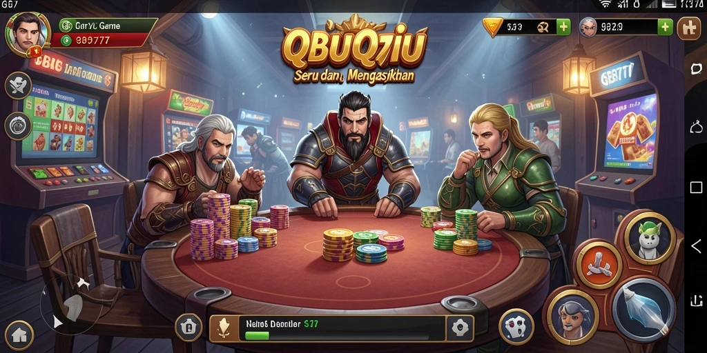 Screenshot menunjukkan gameplay seru QiuQiu di GB777.