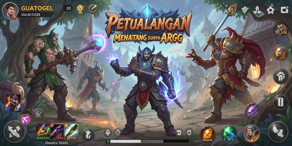 Screenshot gameplay GUATOGEL yang menampilkan pertarungan seru.