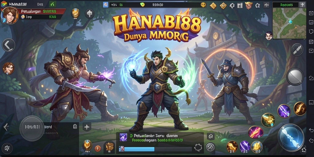 Tampilan gameplay mendebarkan dalam dunia petualangan MMORPG.