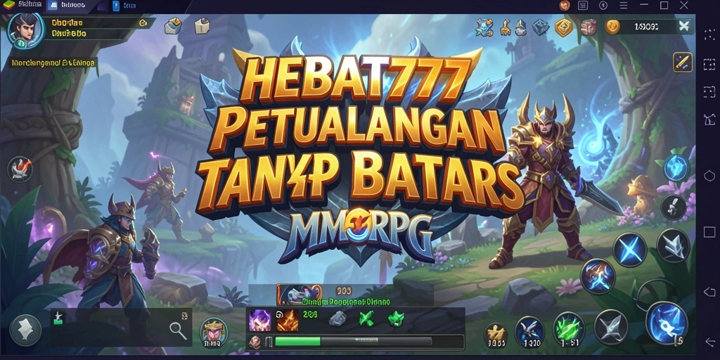 Screenshot HEBAT777 menampilkan aksi pertempuran epik di dunia fantasi.