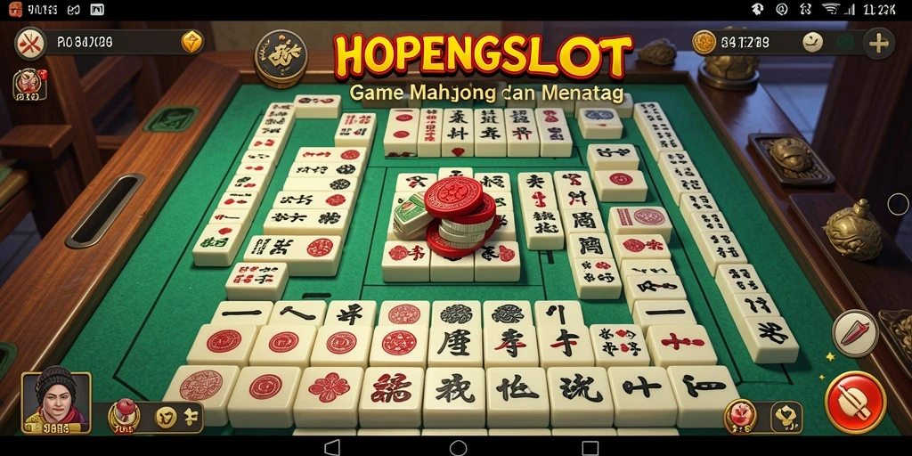 Tangkapan layar menunjukkan gameplay Mahjong yang menarik dan menantang.