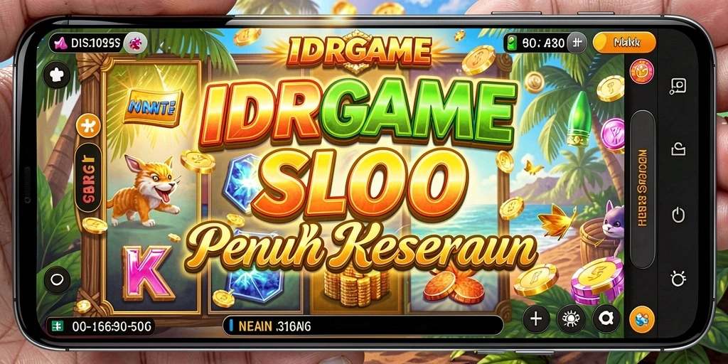 Screenshot permainan Slot IDRGAME menampilkan jackpot besar dan fitur bonus.