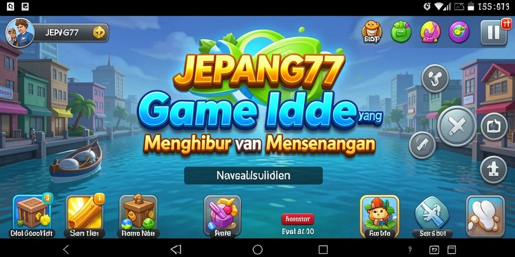 Tampilan gameplay menarik dari JEPANG77 dengan karakter yang unik.