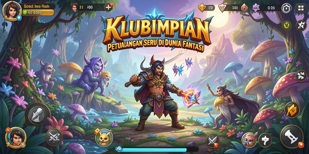Tampilan gameplay <strong>KLUBIMPIAN</strong> yang memukau dengan aksi petualangan yang seru.