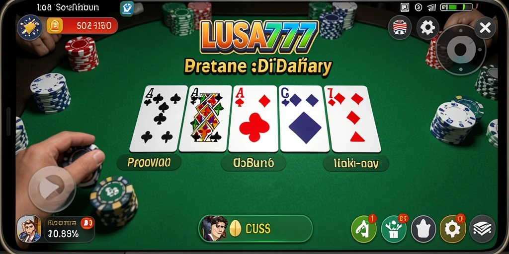 Tangkapan layar LUSA777 menampilkan momen seru di permainan Domino.