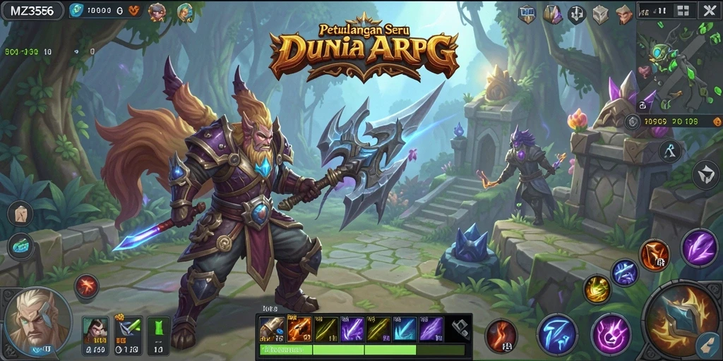 Gameplay MZ356 menampilkan pertempuran seru dengan karakter memukau.
