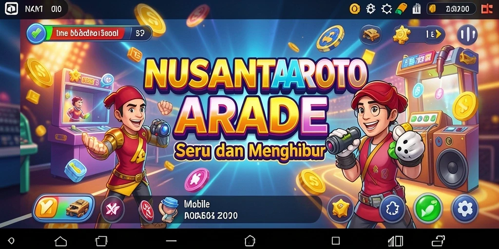 Tampilan gameplay seru dalam NUSANTARATOTO dengan tantangan arcade.