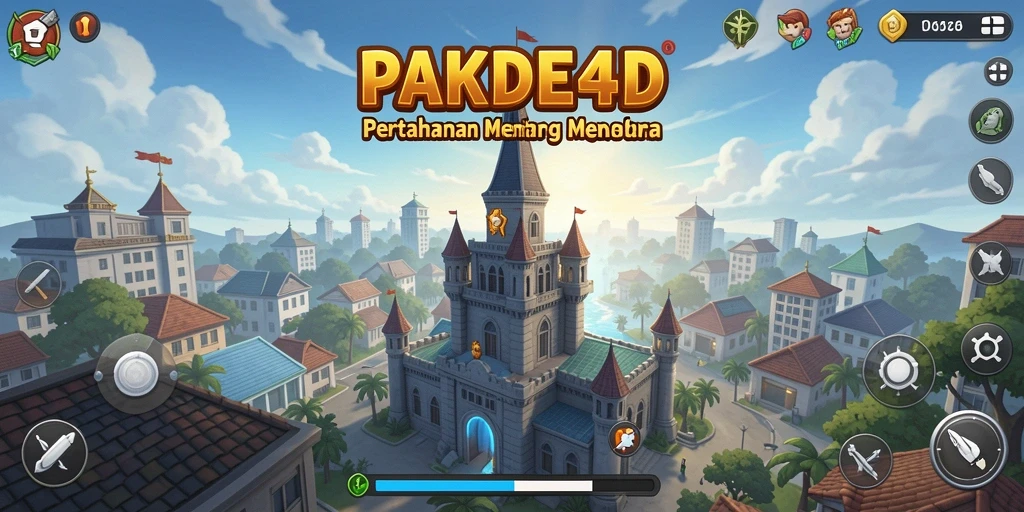 Tampilan gameplay PAKDE4D yang mendebarkan dalam Tower Defense.