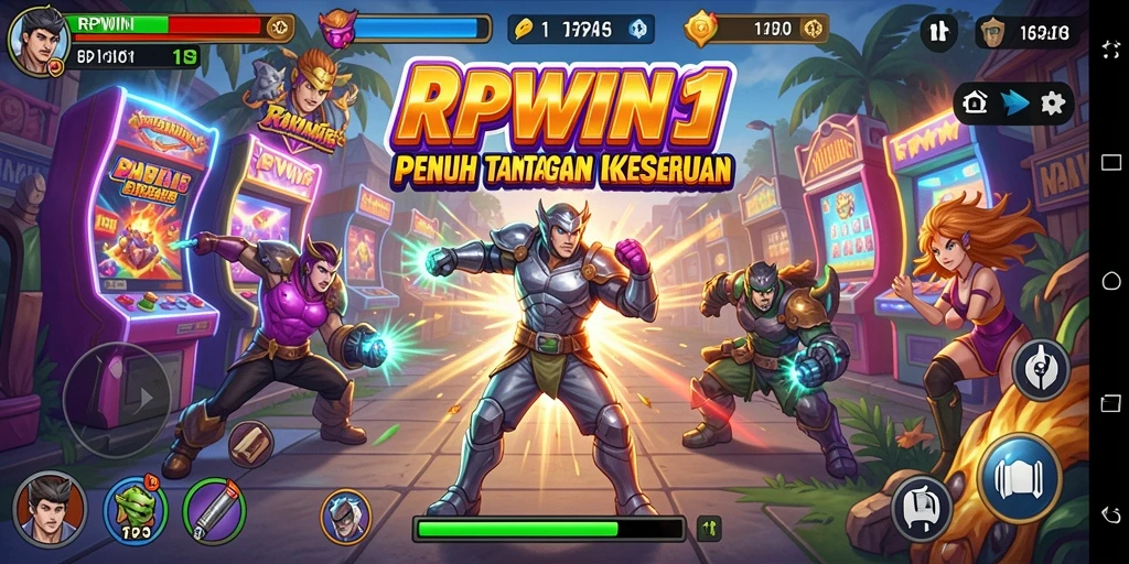 Tangkapan layar gameplay RPWIN1 yang menunjukkan aksi Arcade yang mendebarkan.